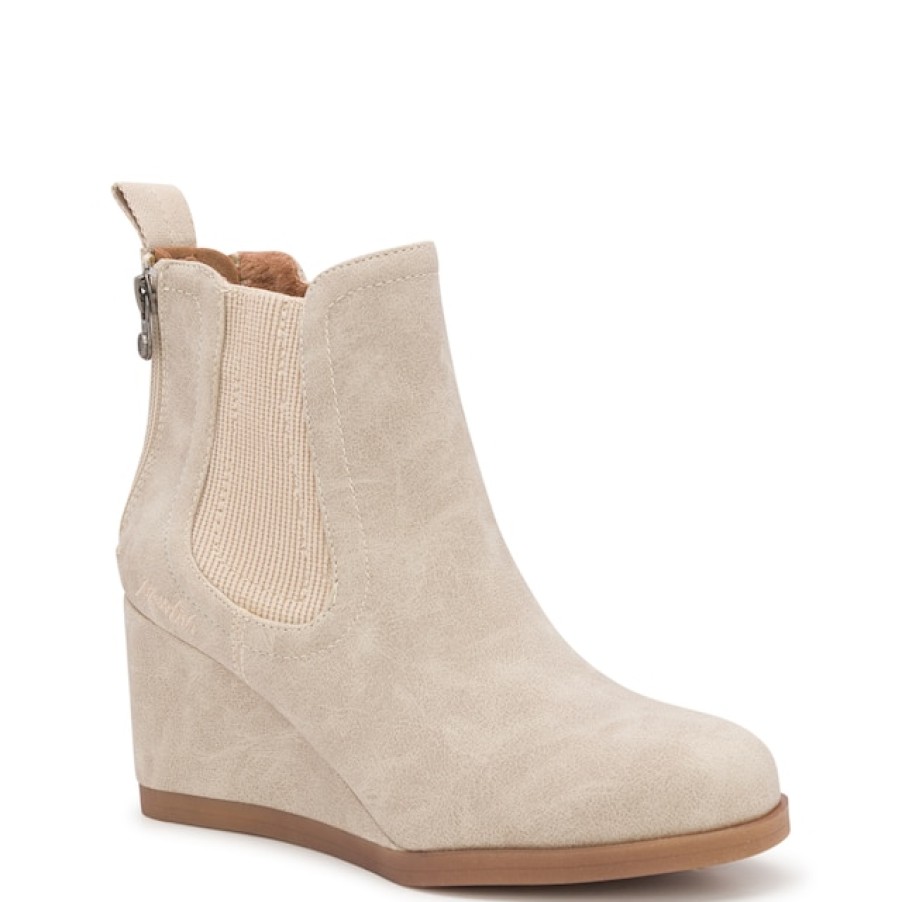 Women Blowfish Vegan-Friendly Shoes | Blowfish Praline Chelsea Wedge Bootie