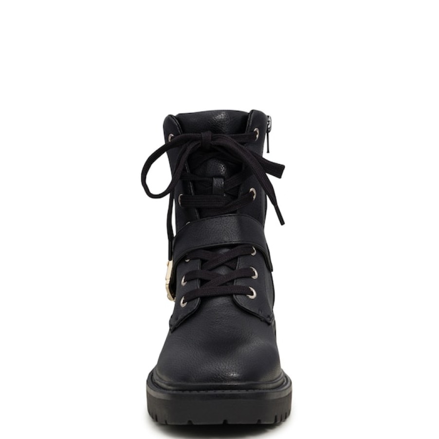 Women Kelly & Katie Combat & Lace-Up Boots | Kelly & Katie Women'S Arish Moto Combat Boot