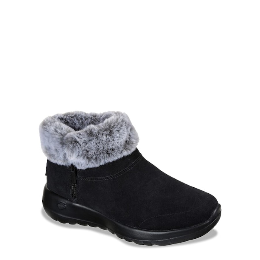 Women Skechers Leather Shoes | Skechers Women'S On The Go Joy Savvy Wide Width Winter Bootie