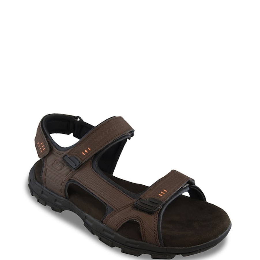 Men Skechers Sandals & Slides | Skechers Men'S Garver Louden 3 Strap Sandal