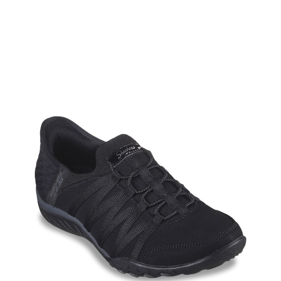 Women Skechers Sneakers & Athletic Shoes | Skechers Women'S Hands Free Slip-Ins Relaxed Fit Breathe-Easy Roll-With-Me Sneaker