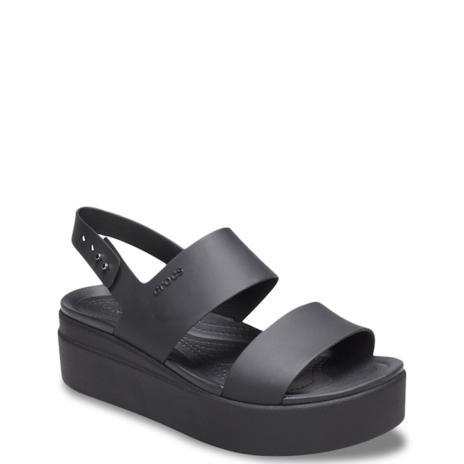 Women Crocs Sandals & Slides | Crocs Women'S Brooklyn Platform Wedge Sandal